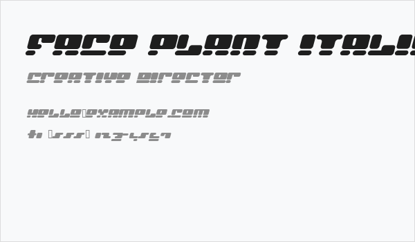 Face plant Italic Business Card