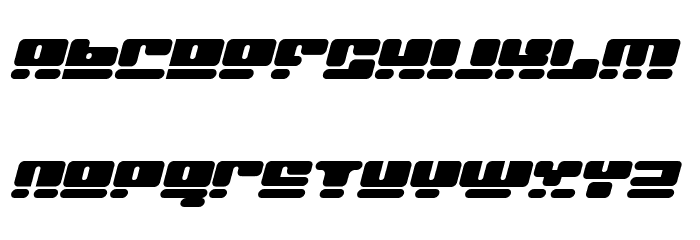 Face plant Italic Font LOWERCASE