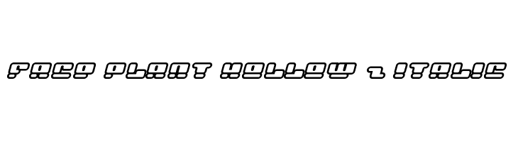 Face plant hollow 2 Italic  font caratteri gratis