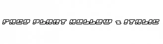 Face plant hollow 2 Italic  免费字体下载