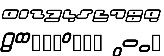 Face plant hollow 2 Italic Font OTHER CHARS