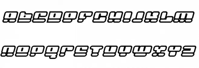 Face plant hollow 2 Italic Fonte MAIÚSCULAS