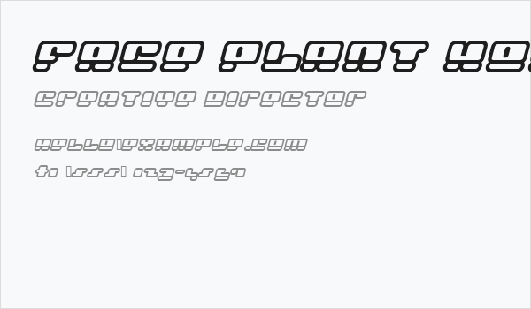 Face plant hollow 2 Italic Business Card