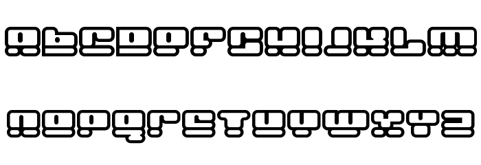 Face plant hollow 2 Font LOWERCASE