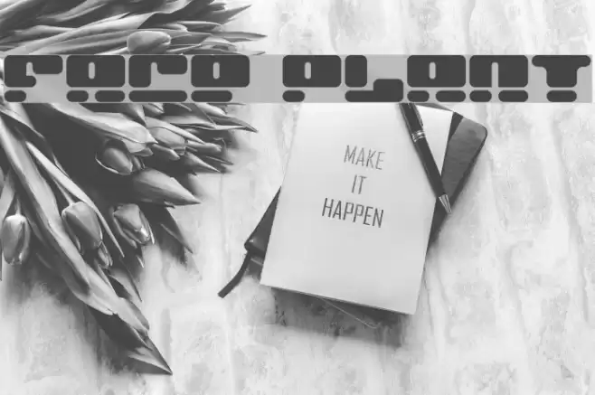 Face plant Font examples