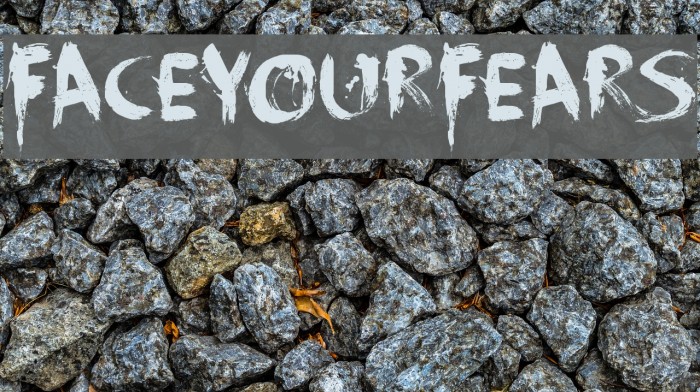 FaceYourFears Font examples