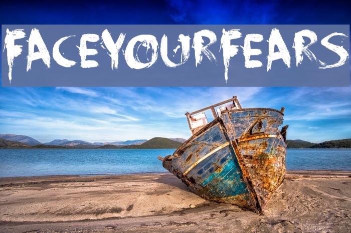 FaceYourFears Font examples