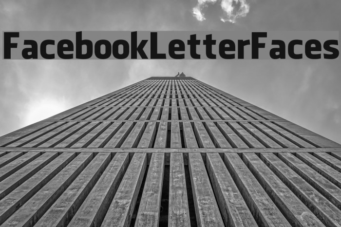 FacebookLetterFaces Font examples