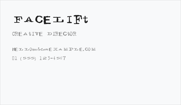 Facelift Business Card