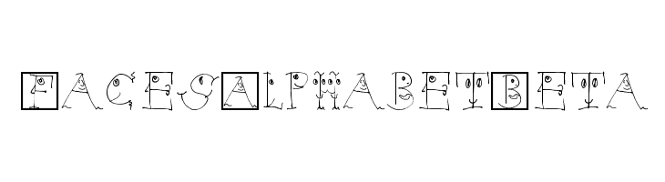 FacesAlphabetBeta Font