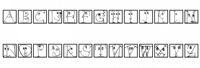 FacesAlphabetBeta Fuentes MAYÚSCULAS