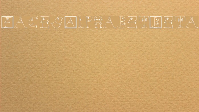 FacesAlphabetBeta Font examples