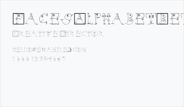 FacesAlphabetBeta Business Card