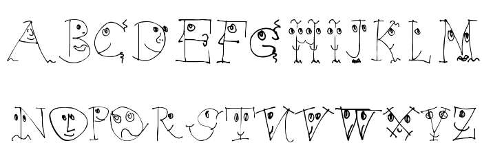 FacesAlphabetBeta Font LOWERCASE