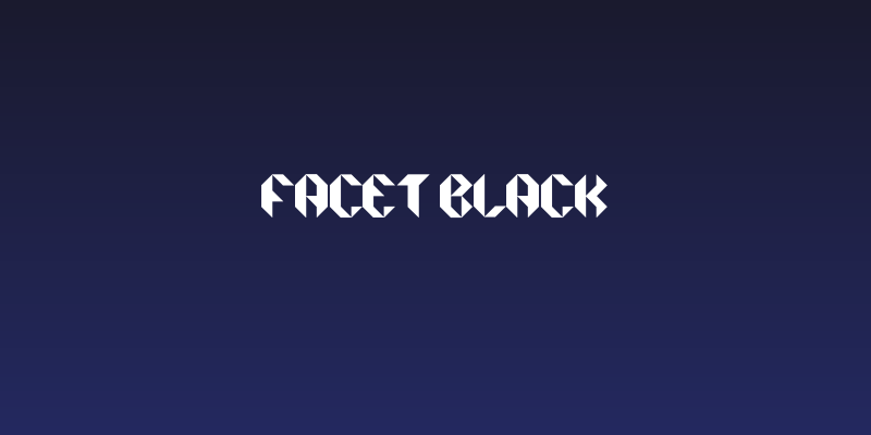 Facet Black Social Header