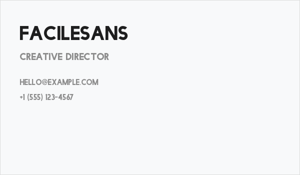 FacileSans Business Card
