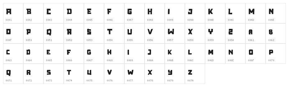 Fackers Free Regular Character Map