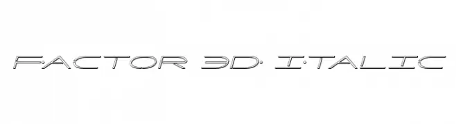 Factor 3D Italic  font caratteri gratis