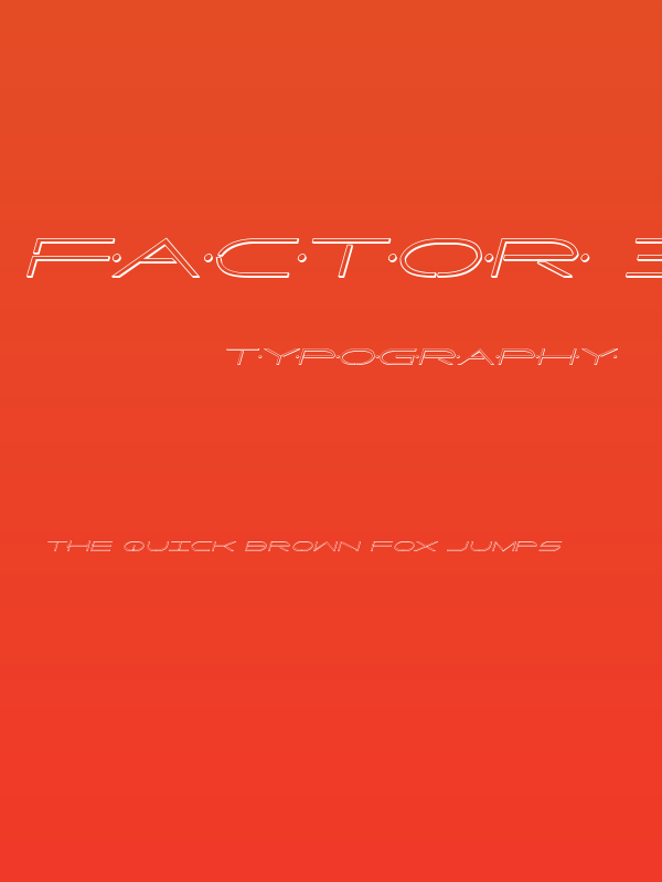 Factor 3D Italic Poster