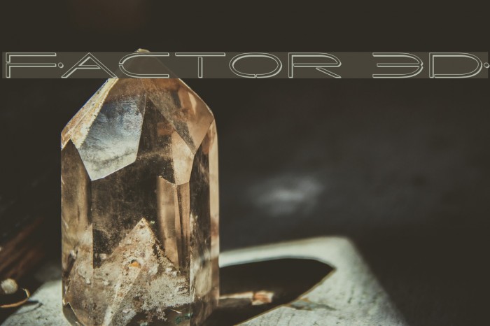 Factor 3D Font examples