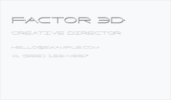 Factor 3D Business Card
