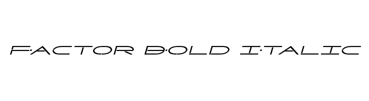 Factor Bold Italic  免费字体下载