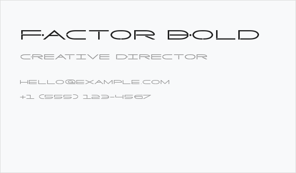 Factor Bold Business Card