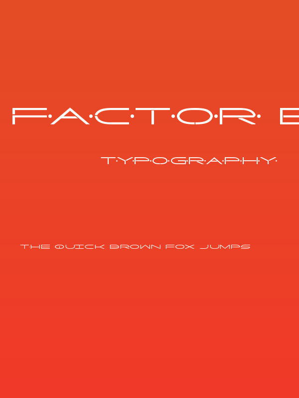 Factor Bold Poster