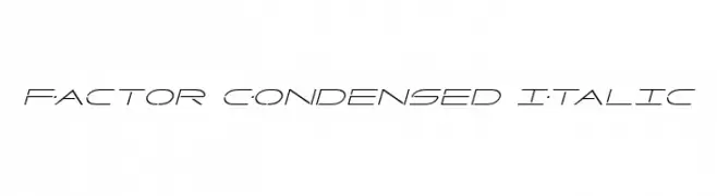 Factor Condensed Italic  Frei Schriftart Herunterladen