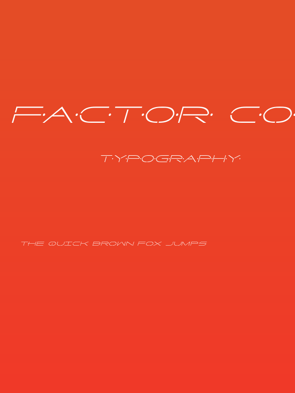 Factor Condensed Italic Poster