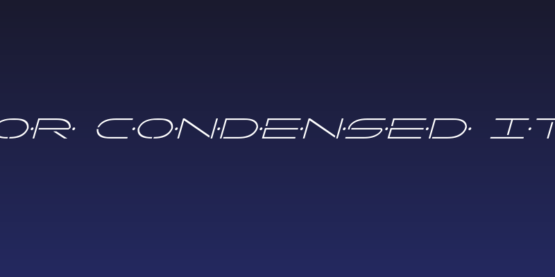 Factor Condensed Italic Social Header