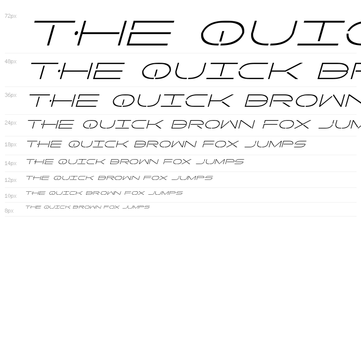 Factor Condensed Italic Waterfall