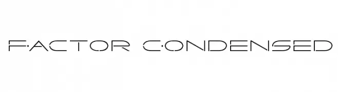 Factor Condensed  Frei Schriftart Herunterladen