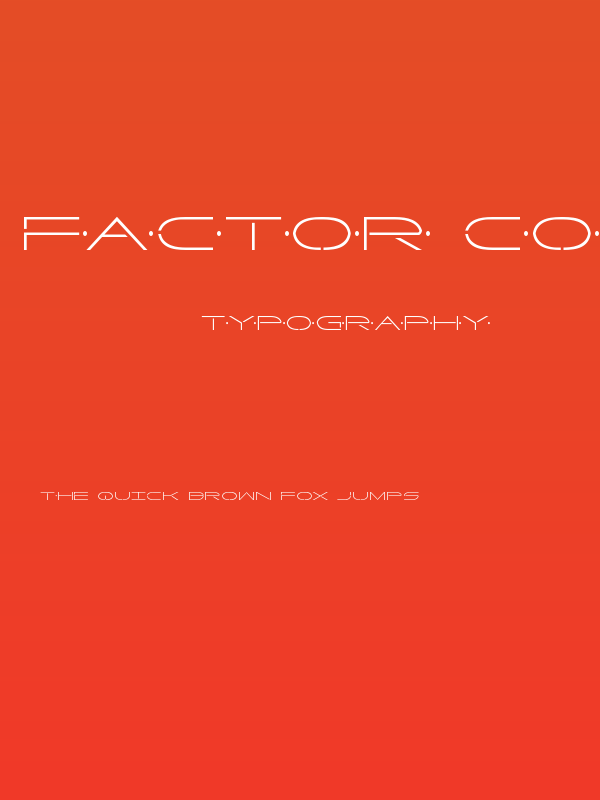 Factor Condensed Poster