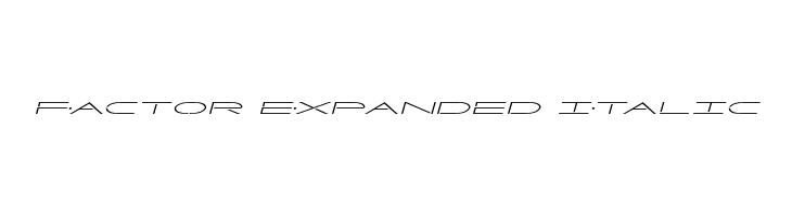 Factor Expanded Italic  لخطوط تنزيل