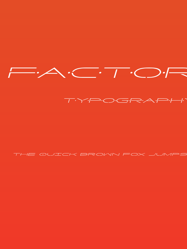 Factor Expanded Italic Poster