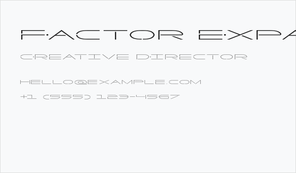 Factor Expanded Business Card