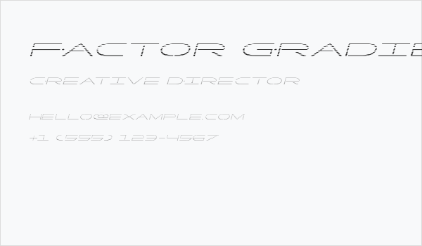Factor Gradient Italic Business Card