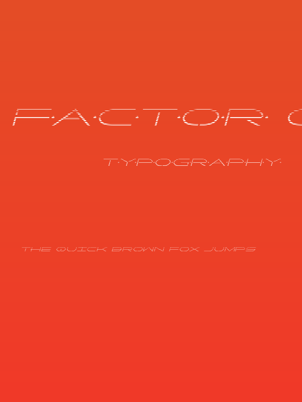 Factor Gradient Italic Poster