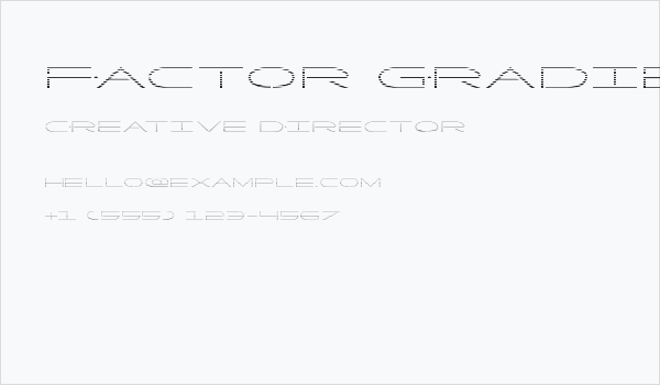 Factor Gradient Business Card