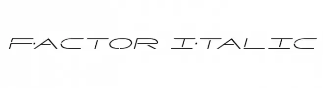 Factor Italic  font caratteri gratis