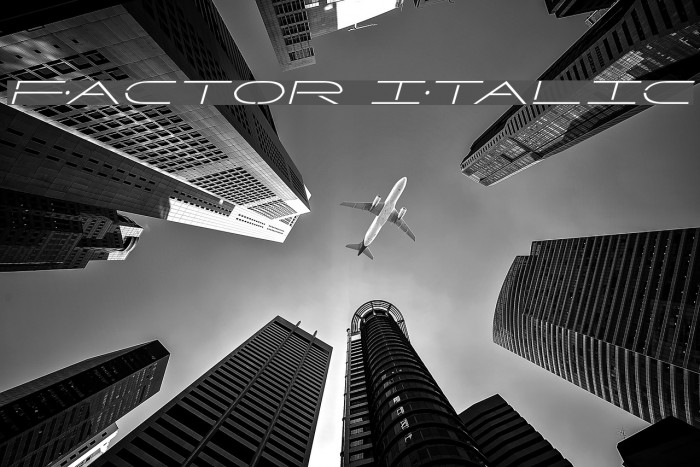 Factor Italic Font examples