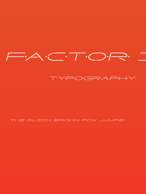 Factor Italic Poster