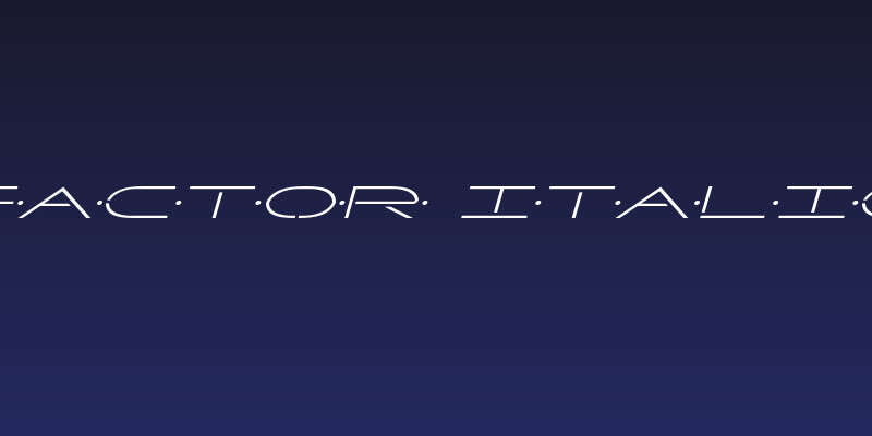 Factor Italic Social Header