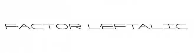Factor Leftalic  नि: शुल्क फ़ॉन्ट्स डाउनलोड