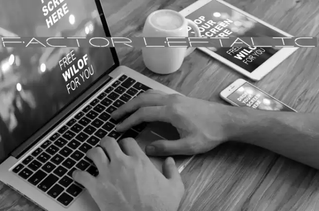 Factor Leftalic Font examples