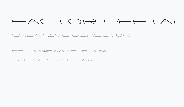 Factor Leftalic Business Card