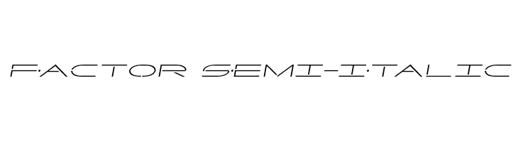 Factor Semi-Italic  Free Fonts Download