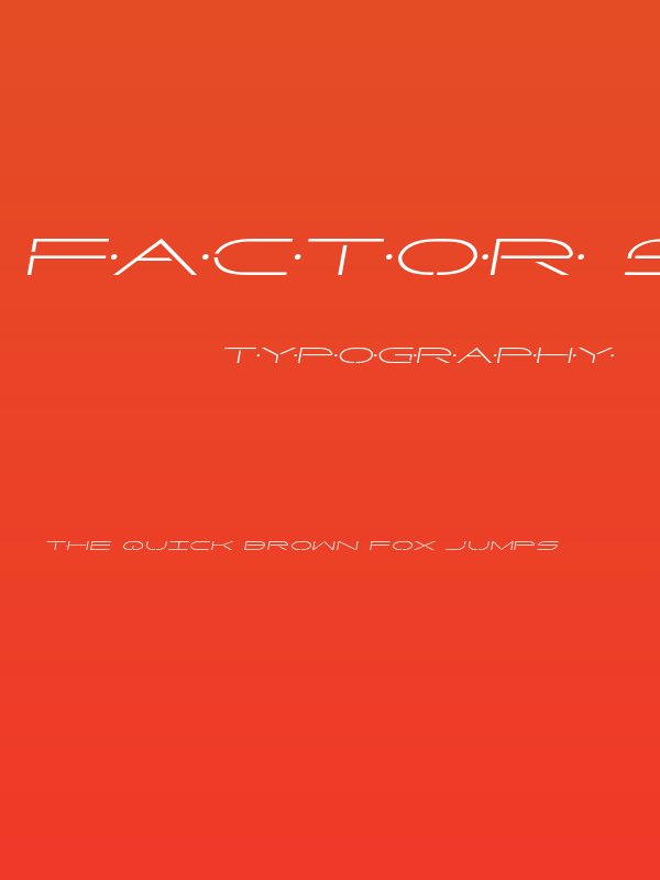 Factor Semi-Italic Poster
