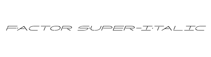 Factor Super-Italic  les polices de caractères gratuit tlcharger